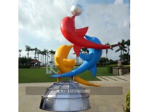 康大雕塑供应 海豚雕塑地产海洋馆定制装饰